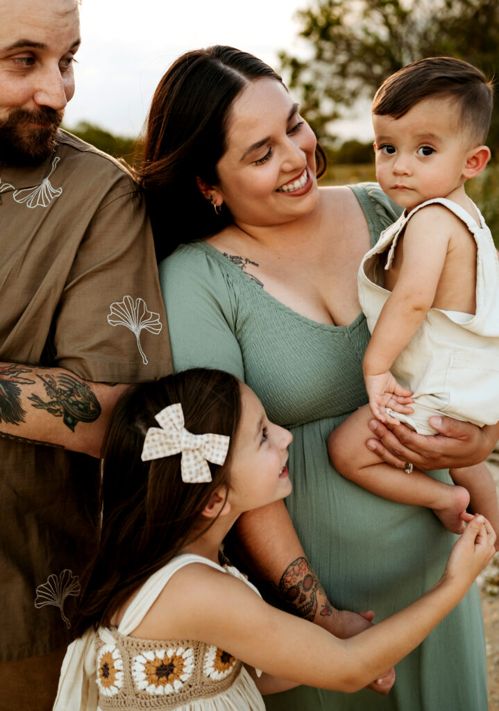 Fun and playful family portrait session in Argyle,Tx