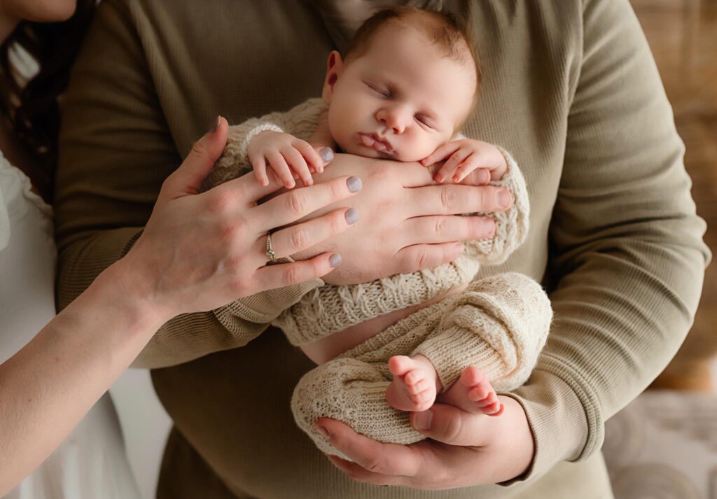 Sweet, snuggled baby image by Fort Worth newborn photographer Paula Goforth