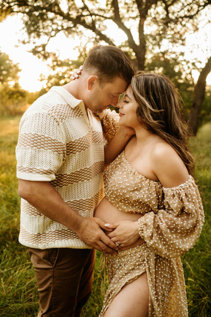 Golden light maternity session in Fort Worth 